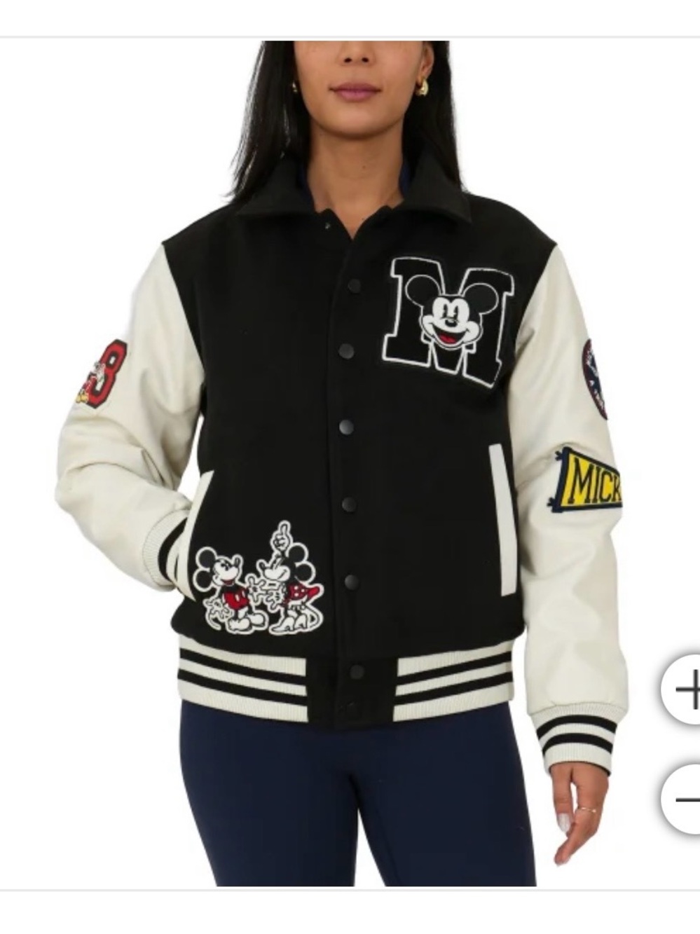 Disney Mickey and Friends Varsity Jacket, Large, NWT